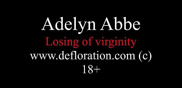  Losing of virginity of brunette teen Adelyn Abbe